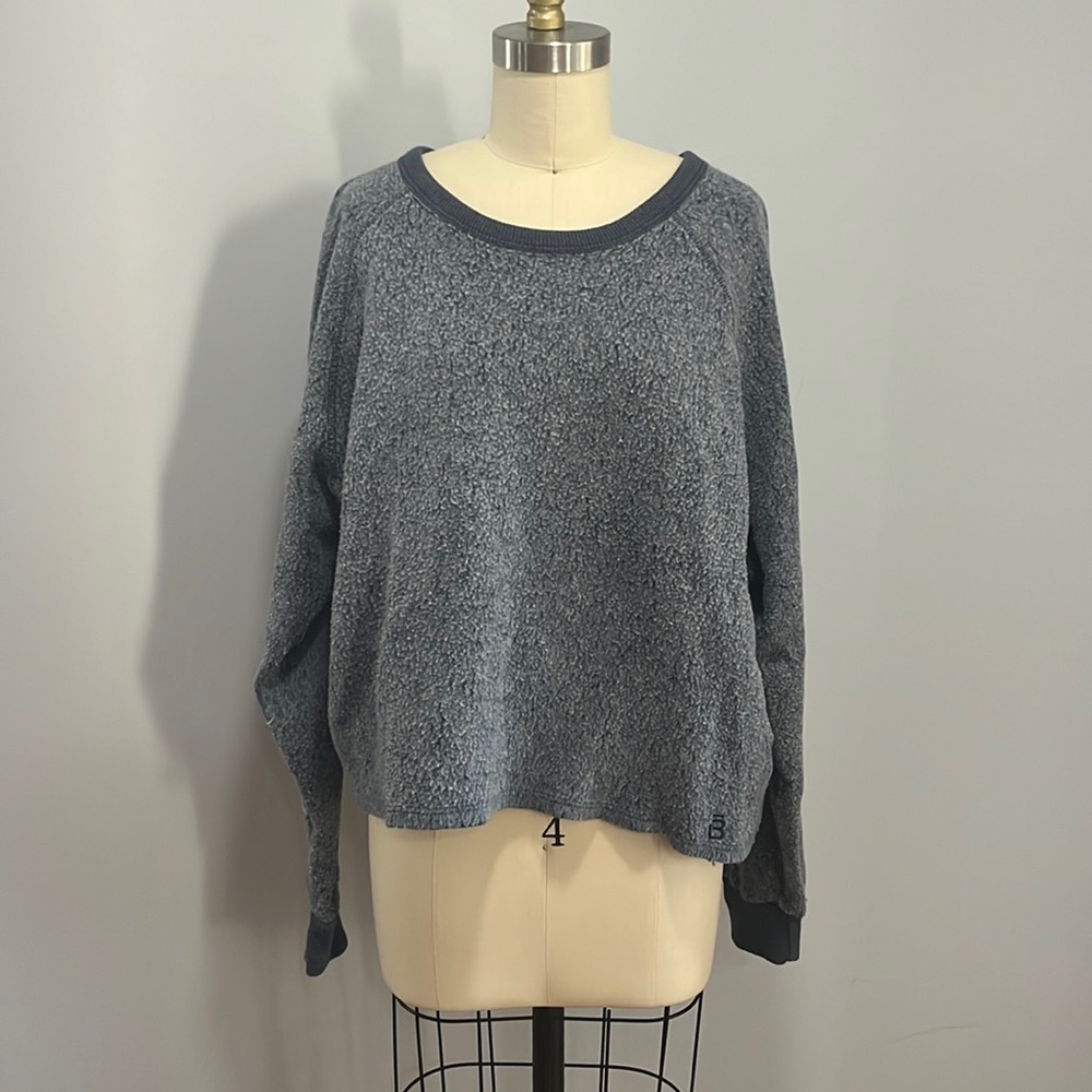 Barre3 reverse fleece sweatshirt.